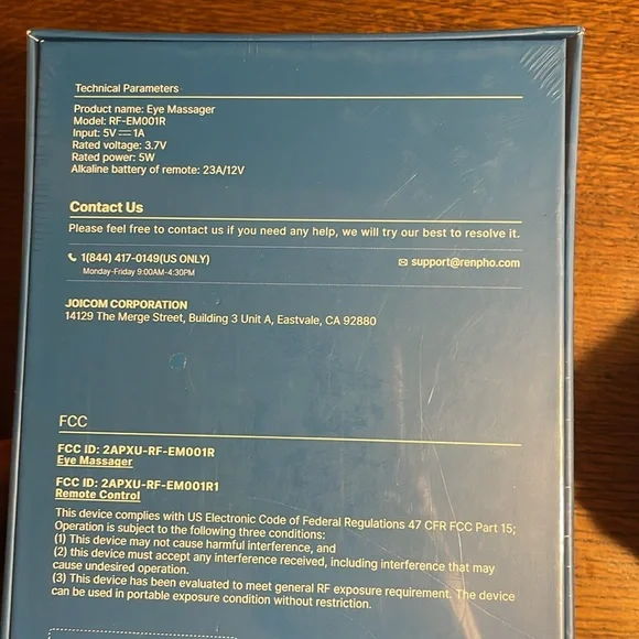 Renpho eye massager. Factory sealed - never opened. - Picture 2 of 4